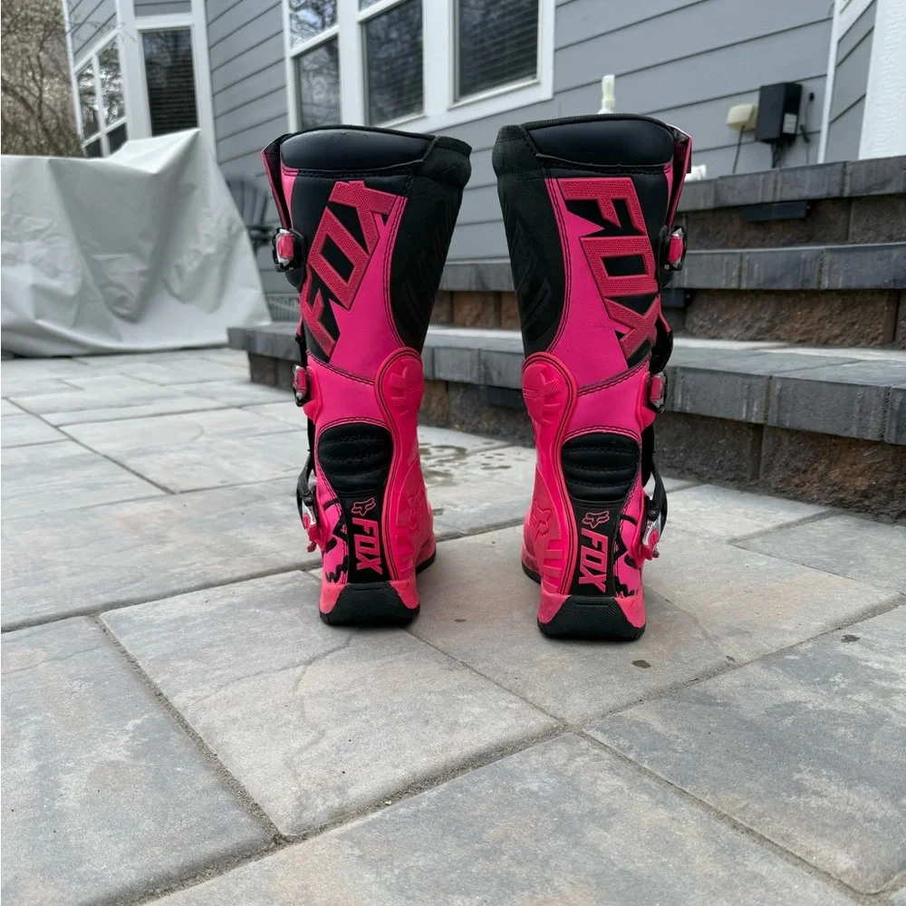 Fox Women's Hot Pink and Black Motocross Boots - Picture 2 of 5